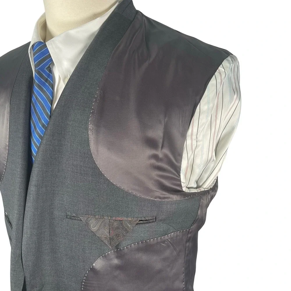 Lauren Ralph Lauren Blazer Mens 44L Charcoal‎ 100% Wool Two Button Suit Separate
